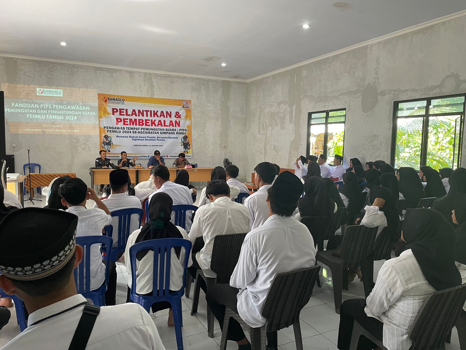 Pembekalan Pengawas TPS di Kecamatan Simpang Rimba