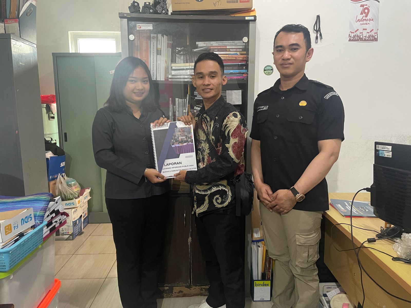 Wujud Transparansi, Bawaslu Bangka Selatan Laporkan Layanan Informasi Publik ke Bawaslu Provinsi Babel