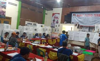 Rapat Pleno terbuka rekapitulasi hasil penghitungan perolehan suara pemilihan umum tahun 2024 tingkat kecamatan toboali